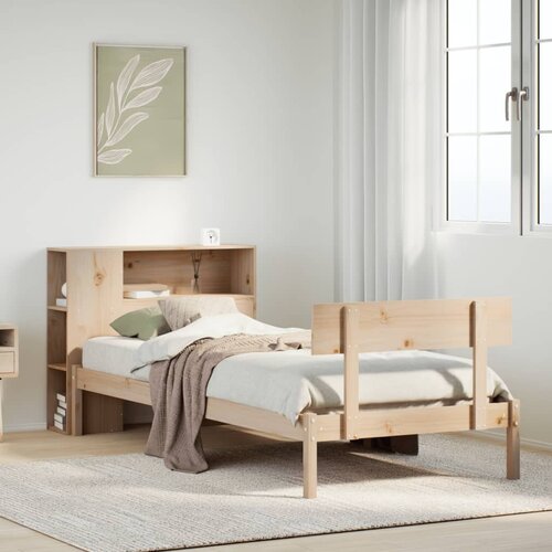 vidaXL Krevet s regalom za knjige bez madraca 90x200 cm od borovine Cene