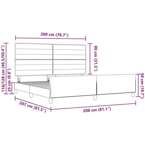  Krem Tkaninski Krevet 200x200 cm Slike