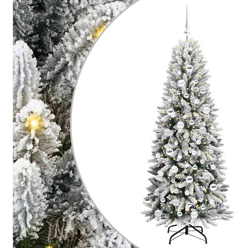 VidaXL Umjetno božićno drvce s stalakom Bijelo 73 x 73 x 180 cm Slike