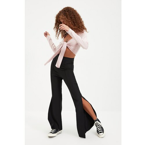 Trendyol black slit trousers Slike