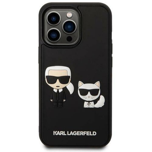Karl Lagerfeld KLHCP14L3DRKCK za iphone 14 pro črna trda za&amp;scaron;čita - full bodies 3D Slike