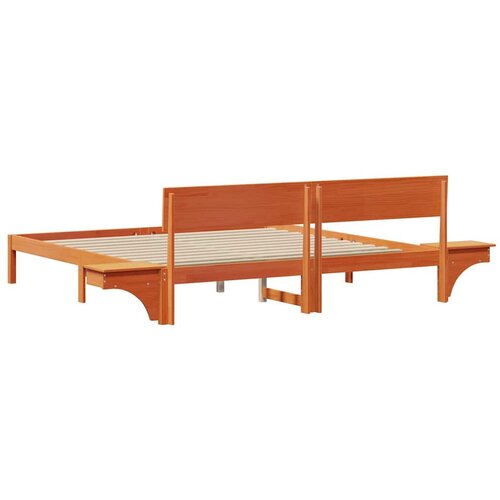  Krevetna konstrukcija s uzglavljem Vosak smeđa 200 x 200 cm Slike