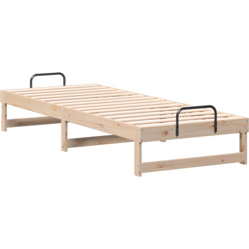  Krevetna konstrukcija s ručkama Smeđa 90 x 210 cm Slike