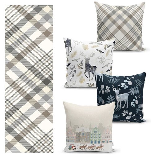 Minimalist Cushion Covers set od 4 božićne jastučnice i gazišta na stolu minimalističke jastučnice blagdansko vrijeme Cijene