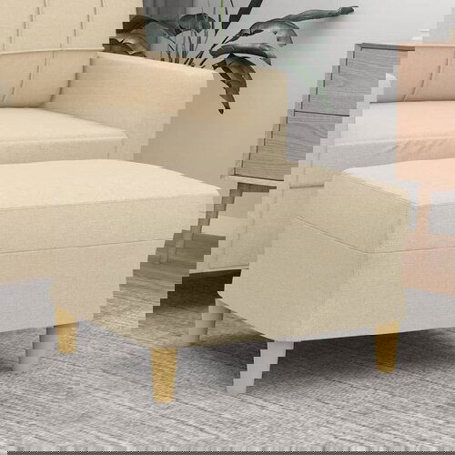 VidaXL Tabure krem 60 x 50 x 41 cm od tkanine Slike