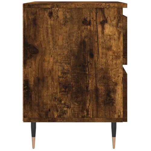  Noćni ormarić boja hrasta 40 x 35 x 50 cm od konstruiranog drva Smeđa Slike