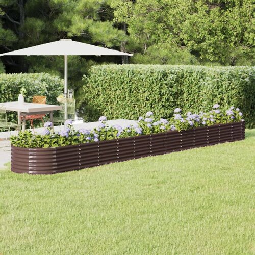 VidaXL Visoka greda iz pra&amp;scaron;no premazanega jekla 512x80x36 cm rjava Slike