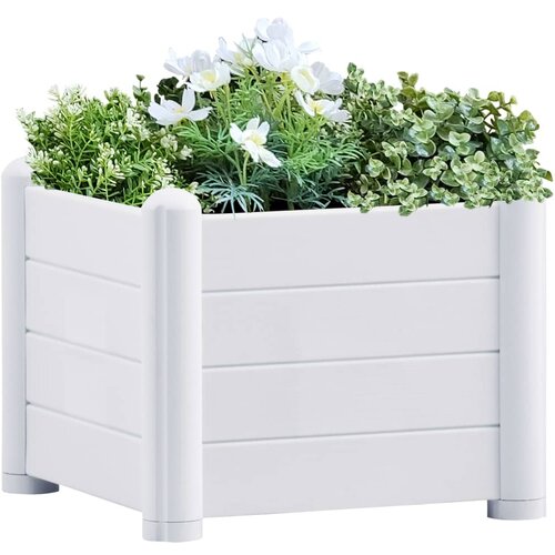 Furnova Visoka greda PP bela 43x43x35 cm, (21920708) Slike