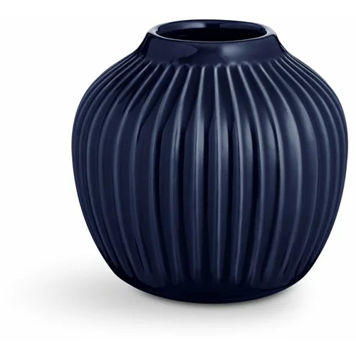 Kähler Design Temno modra keramična vaza Hammershoi, višina 12,5 cm