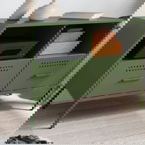 Furnova TV omarica olivno zelena 68x39x50,5 cm jeklo, (21924787) Cene