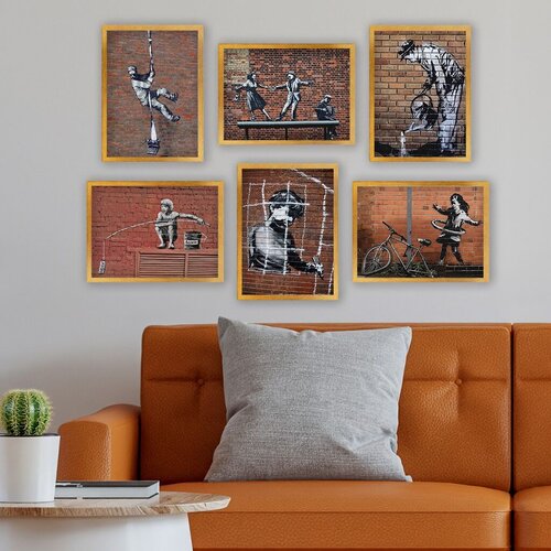Wallity uramljena slika 6AC9624_3545, 35x45 cm , 6 delova Slike