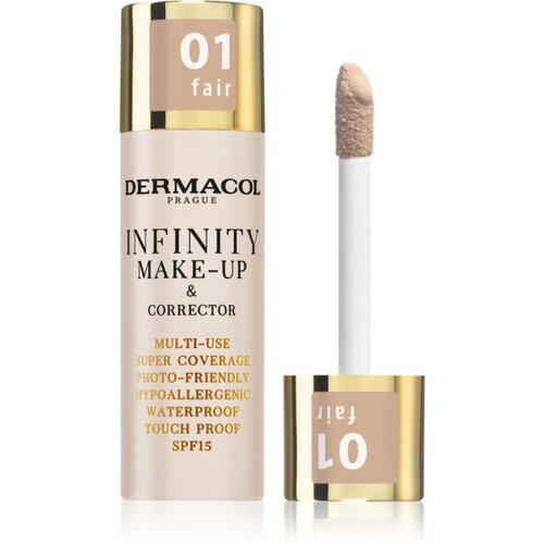 Dermacol Infinity visoko prekrivni tekoči puder SPF 15 odtenek 01 Fair 20 g Cene