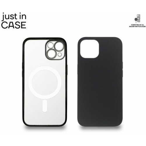 Just In Case 2u1 Extra case MAG MIX PLUS paket CRNI za iPhone 14 Slike