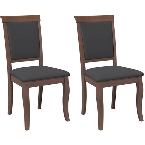 Maison Chic Jedilni stoli - Vzorci stoli z blazinami 2 kosa Brown Solid Wood Rubber A1475, (22031477) Cene