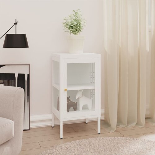 VidaXL komoda 38 x 35 x 70 cm od metala i stakla Slike