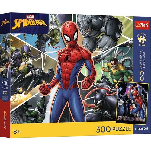 Trefl Marvel Spider-Man 300-dijelni UFT puzzle s plakatom - Cijene