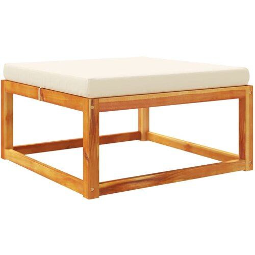 Maison Chic Vrtni stolček - Vrtni stoli za noge z blazino 65x65x29 cm trden akacijev les JS997, (21877566) Cene