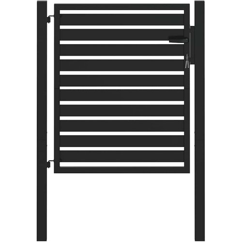 VidaXL Vrtna vrata z zaklepanjem črna 100x100 cm aluminij, (5000301026) Slike