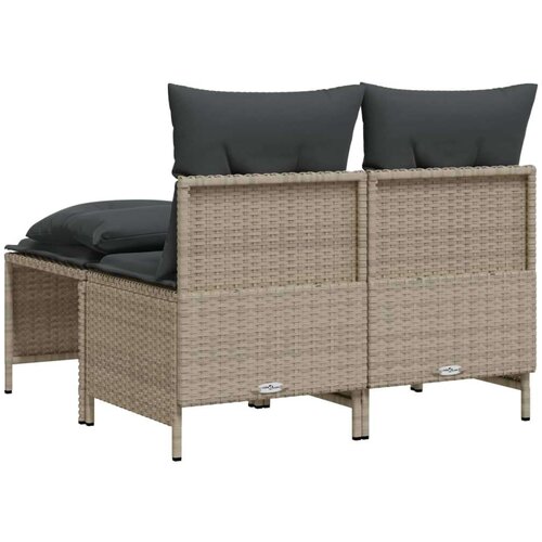  4-dijelni set vrtnih sofa s jastucima svijetlosivi poliratan Slike