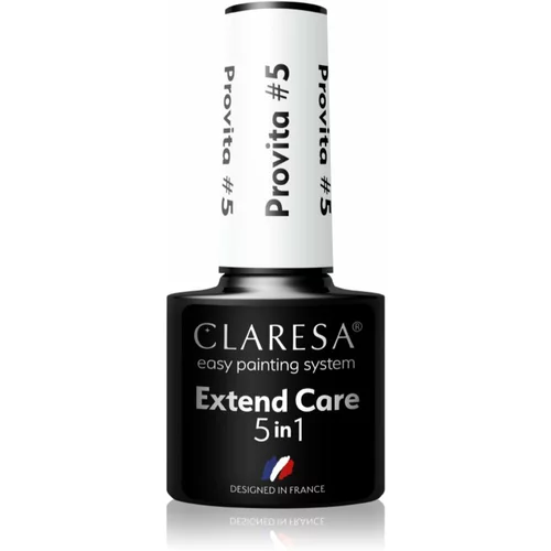 Claresa Extend Care 5 in 1 Provita podlak za gel nohte z regeneracijskim učinkom odtenek #5 5 g