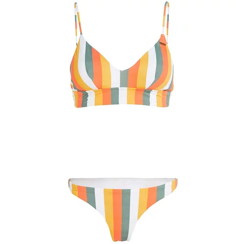 O'neill Bikini 'Wave Skye' bazalt siva / narančasta / ciglasto crvena / prljavo bijela