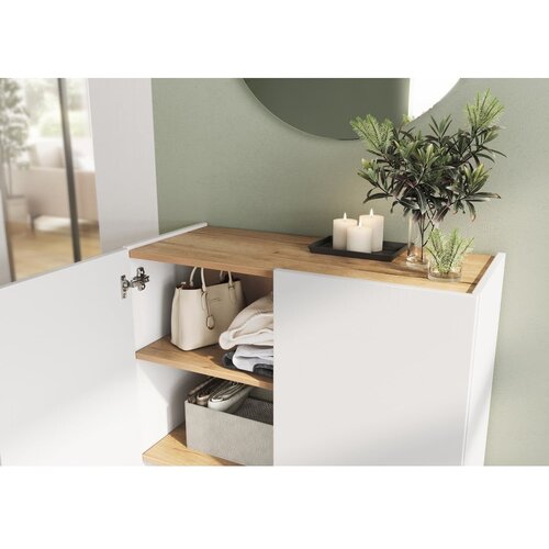 Germania Bela omarica za čevlje v hrastovem dekorju 74x105x33 cm Alviano &amp;ndash; Slike