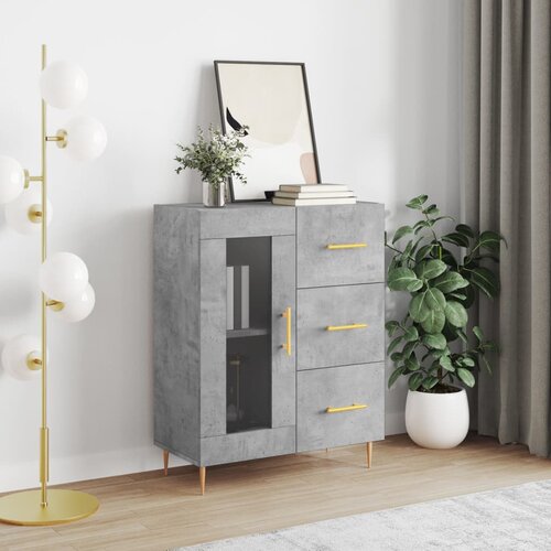 VidaXL Komoda siva boja betona 69 5x34x90 cm od konstruiranog drva Slike