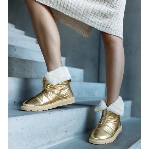  Gold insulated snow boots with collar Edidda Slike
