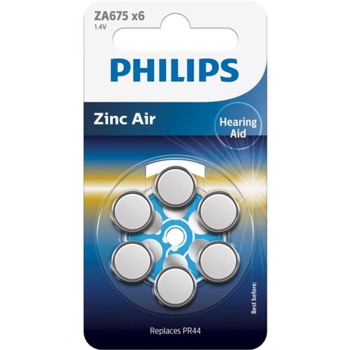 Philips 1x6 Zinc-Air PR44 / 675 H&amp;ouml;rger&amp;auml;te Batterie - baterije za slu&amp;scaron;ne aparate Slike