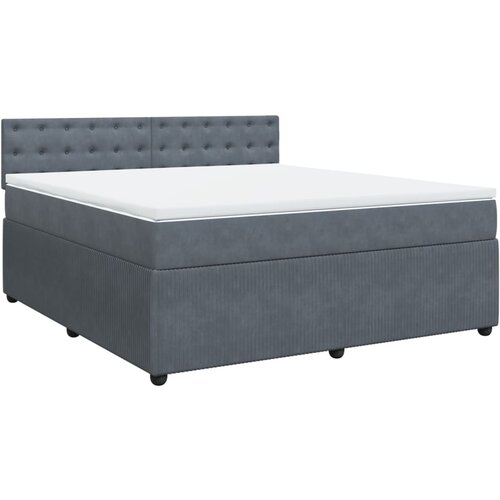 Maison Chic Box spring postelja - Vzmetna postelja z vzmetnico temno siva 180x200 cm žamet SL23972, (21891145) Cene