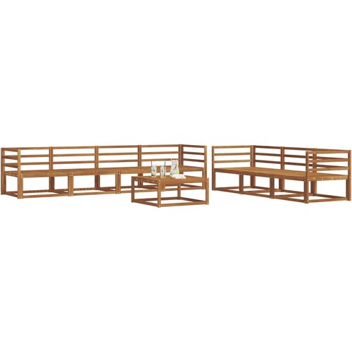  Set vanjskih sofa 8 pcs Prirodna Čvrsto drvo akacije Slike
