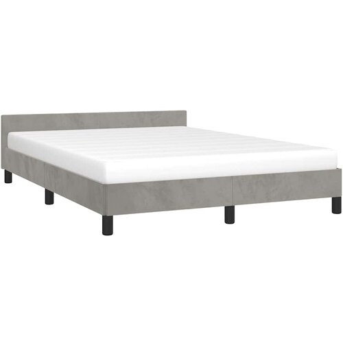  Okvir za krevet bez madraca svjetlosivi 140 x 190 cm bar&amp;scaron;unasti Slike