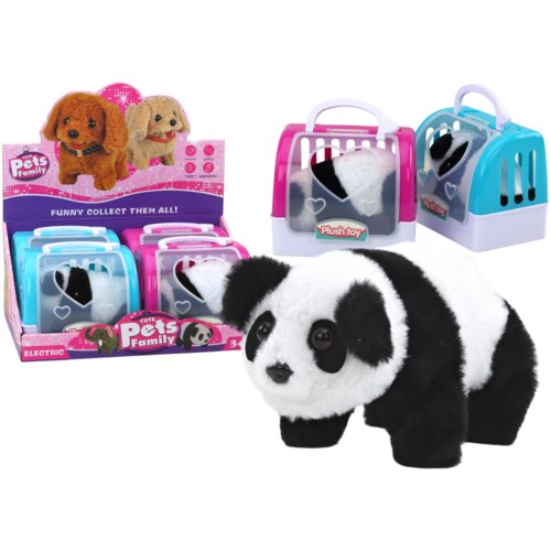  Interactive Plush Panda In Pink Blue Transporter Cene