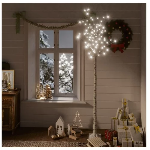  Božično drevesce z 200 LED lučkami 2,2 m hladno belo vrba