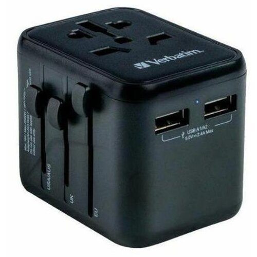 Verbatim Univerzalni potovalni adapter UTA-01, 12W 2 x USB-A, 49543 Cene