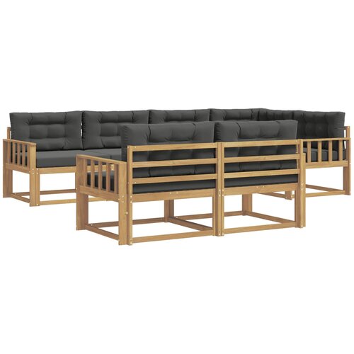 vidaXL Zunanja garnitura za sedenje 6 pcs Bela in antracit Poliester, (5000282435) Cene