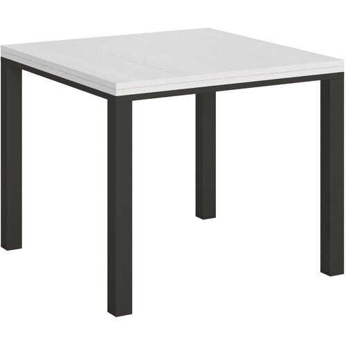 Itamoby &amp;nbsp; Everyday Libra (90x90/180 cm) - bela, barva nog: antracit - preklopna jedilna miza, (20841738) Slike