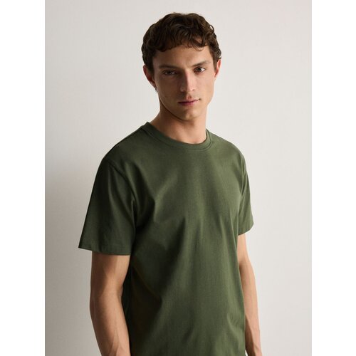 Reserved majica regular fit - kaki Cene