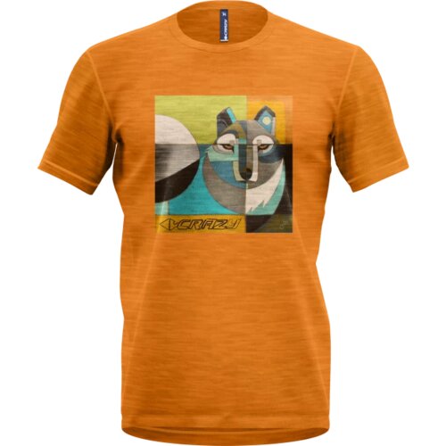 Crazy Idea Men's T-shirt Joker Wolf/Mustard Slike