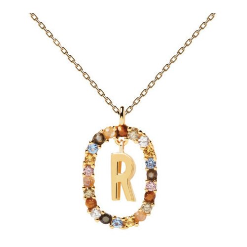  Ženska pd paola letter r zlatna ogrlica sa pozlatom 18k ( co01-277-u ) Cene