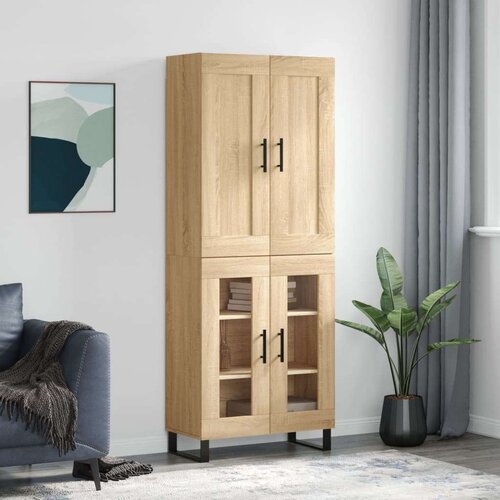 vidaXL Visoka komoda hrasta sonome 69 5x34x180cm od konstruiranog drva Cijene