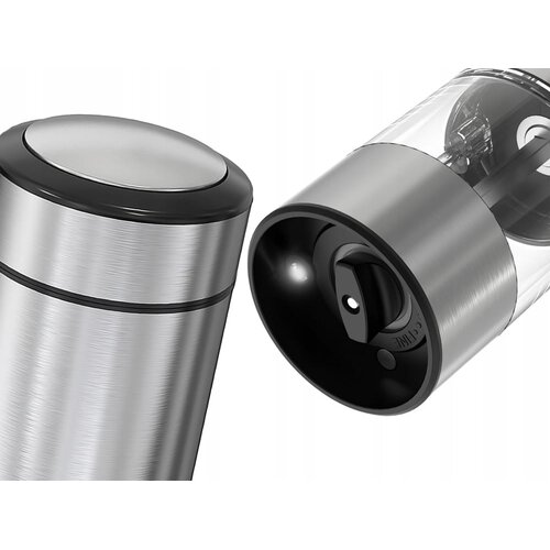  Brezžični nastavljiv LED električni mlinček za poper in sol inox Slike