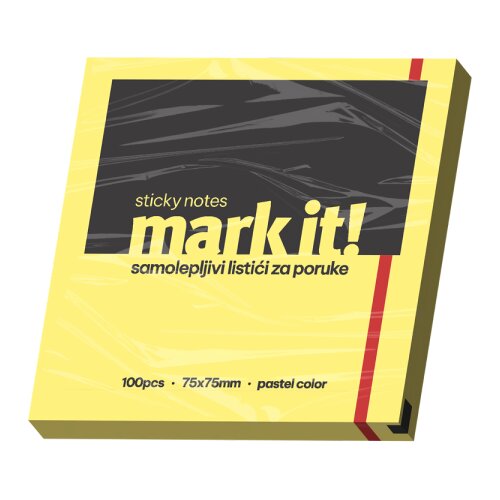 Mark IT Samolepljivi listići Mark 100lis, 75x75mm žuti Slike