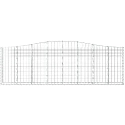  Gabionska ko&amp;scaron;ara s lukom 400x30x120/140 cm pocinčano željezo Slike