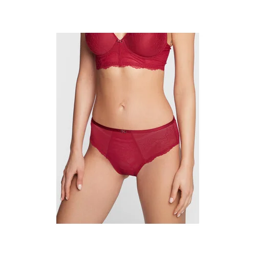 Triumph Brazilske spodnje hlačke z visokim pasom Mirage Spotlight 10213134 Bordo rdeča
