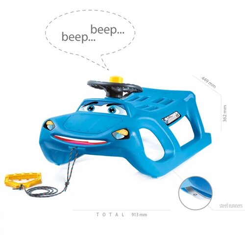 Prosperplast Cars sa volanom - Sanke Zigi-Zet Stering - Plave ( ISZGS-3005U ) Slike