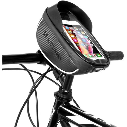 Wozinsky kolesarska torba za krmilo s torbico za telefon, 1 l, črna, (21228007) Cene