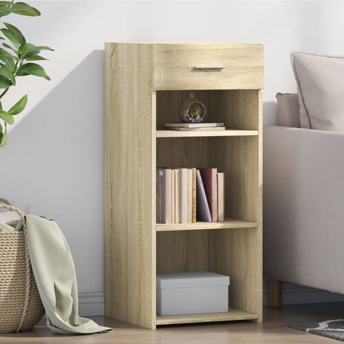 vidaXL Komoda dimljeni hrast 40x42,5x93 cm inženirski les Cene