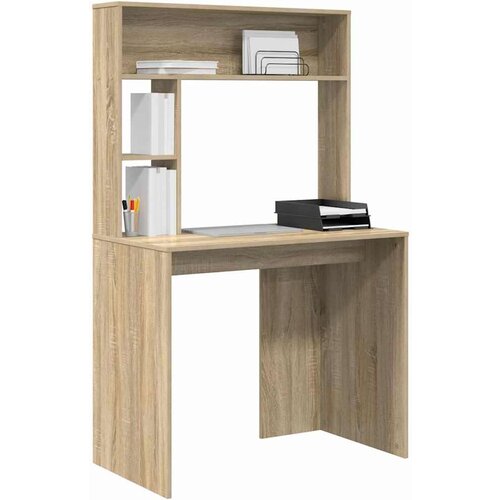 VidaXL Stol s policom sonoma hrast 91 x 50 x 149 cm Konstruirano drvo Slike