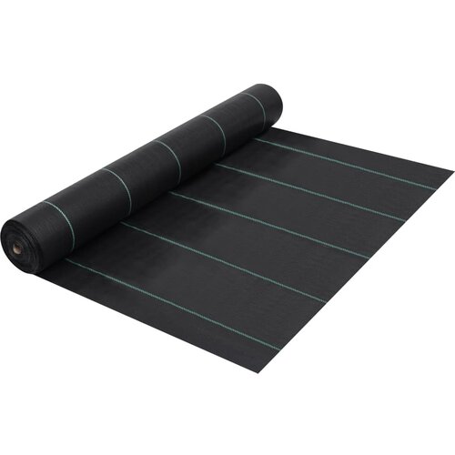 VidaXL Pokrov za suzbijanje korova i korijenja crni 1 x 25 m PP Slike